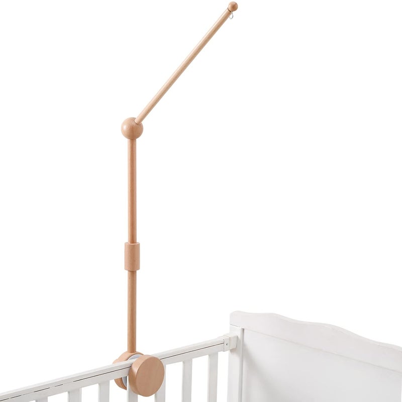 let's make Baby Crib Mobile Arm - Wooden Baby Mobile Crib Holder 31 inch for Mobile Hanging Baby Crib Attachment for Nursery Decor - Image 1